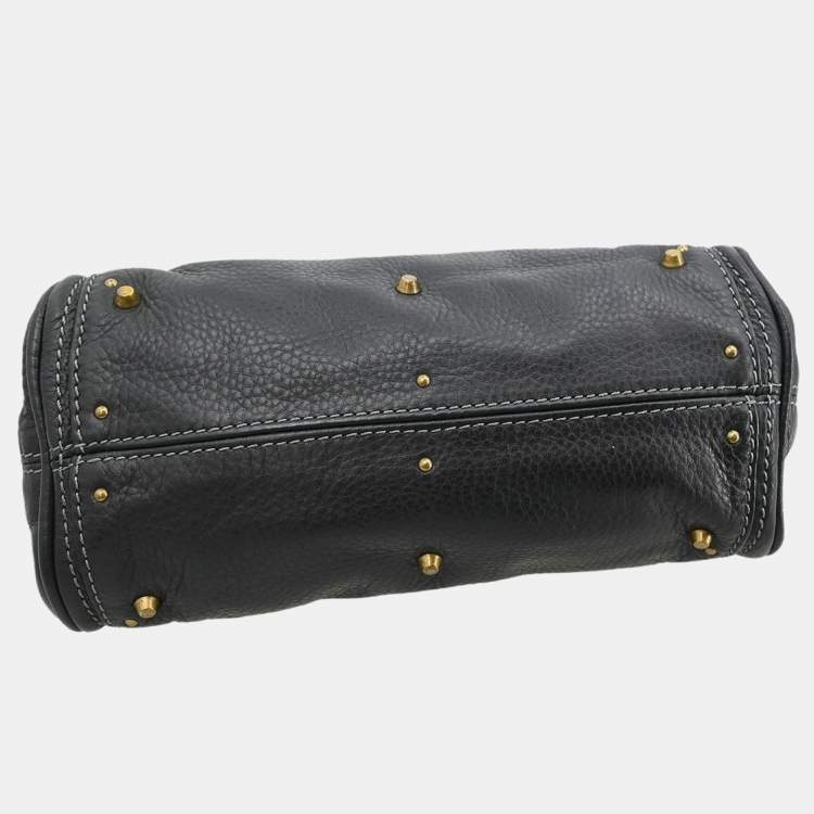 Pre Owned Chloe Paddington Mini Black Leather Shoulder Bag