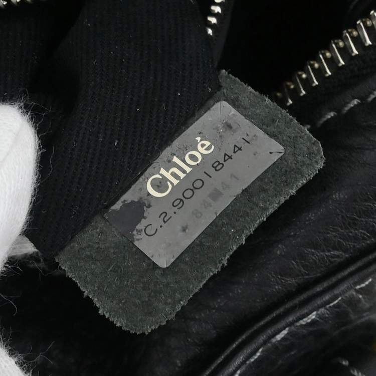 Pre Owned Chloe Paddington Mini Black Leather Shoulder Bag