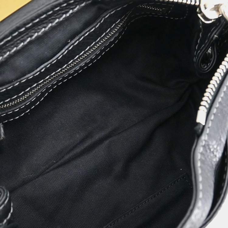 Pre Owned Chloe Paddington Mini Black Leather Shoulder Bag