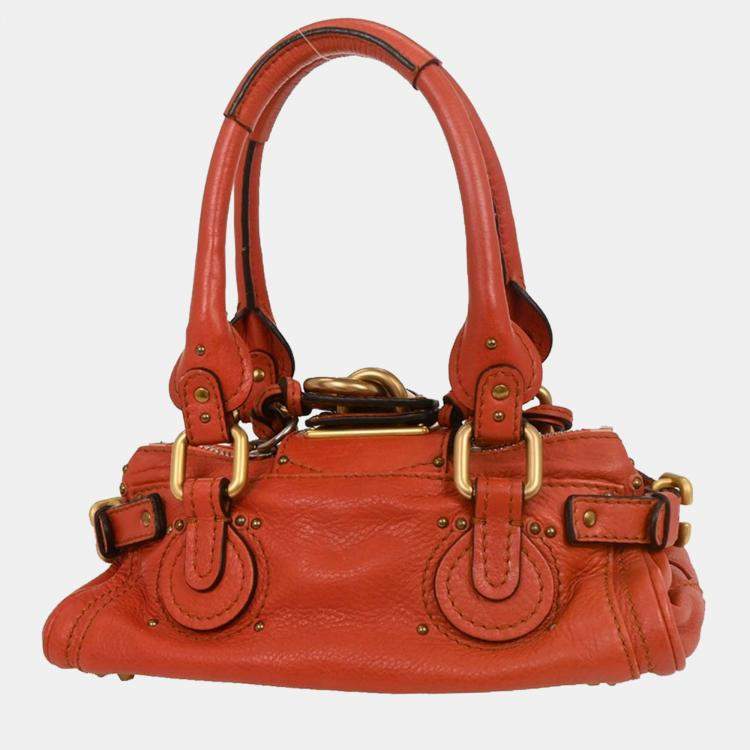 مملوكة مسبقًا Chloe Paddington Mini Red Calfskin Leather Mini Bag