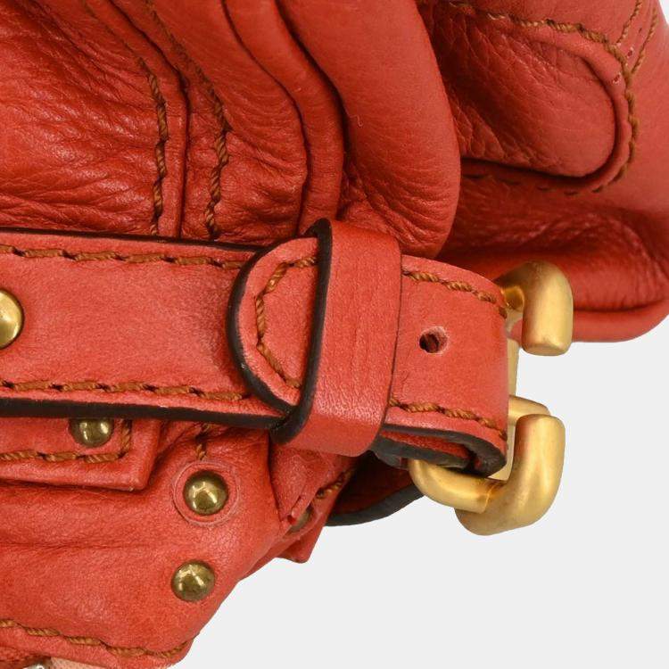 مملوكة مسبقًا Chloe Paddington Mini Red Calfskin Leather Mini Bag