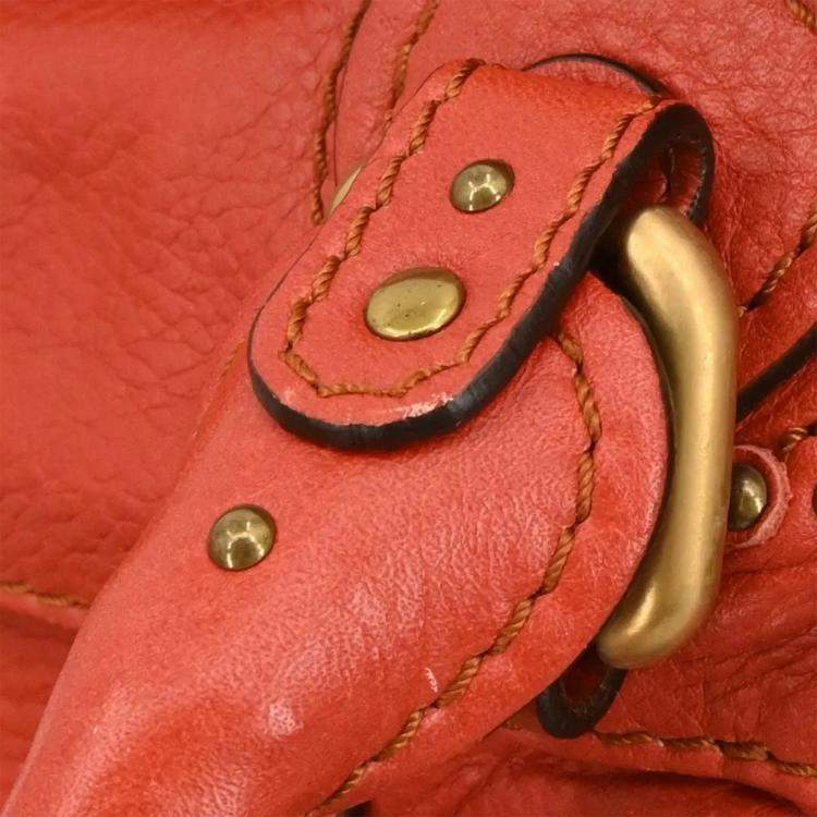 مملوكة مسبقًا Chloe Paddington Mini Red Calfskin Leather Mini Bag