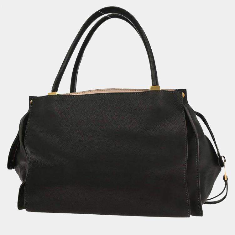 Pre Owned Chloe Dree Black Leather Shoulder Bag