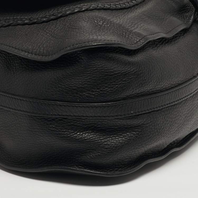 Pre Owned Chloe Marcie Large Black Leather Satchel