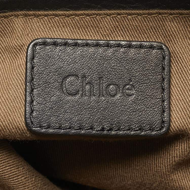 Pre Owned Chloe Marcie Large Black Leather Satchel