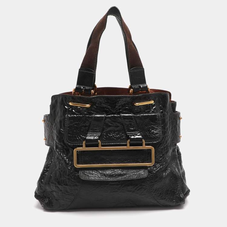 مملوكة مسبقًا Chloe Black Patent Leather Tote