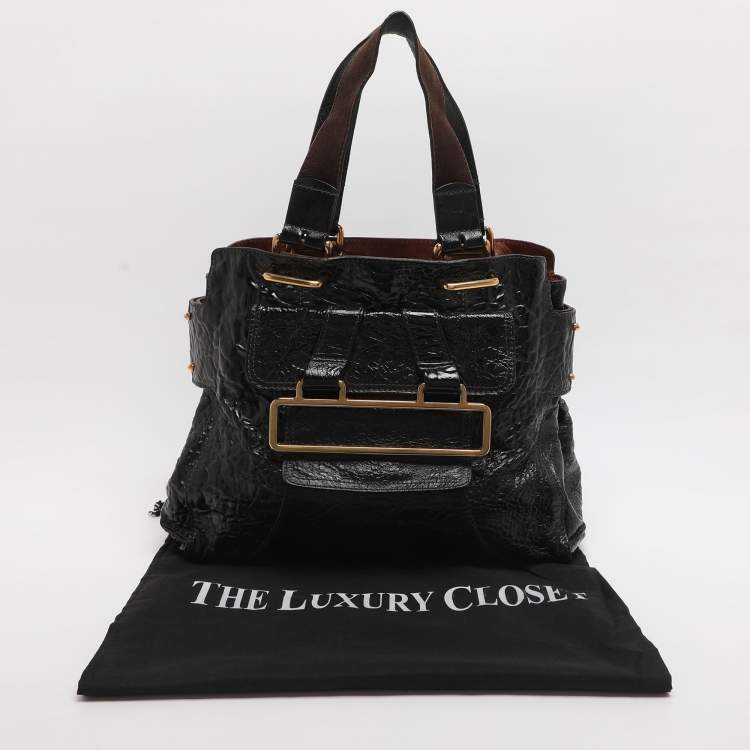 مملوكة مسبقًا Chloe Black Patent Leather Tote