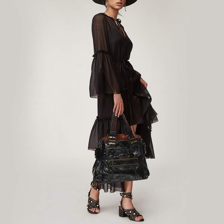 مملوكة مسبقًا Chloe Black Patent Leather Tote