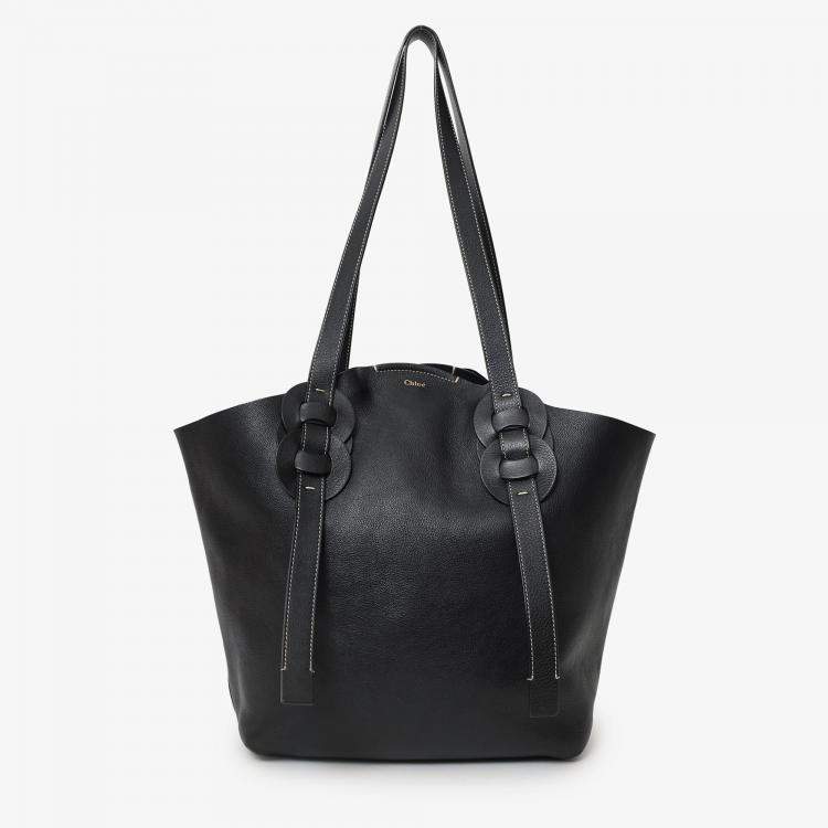 Pre Owned Chloe Black Darryle Tote Bag