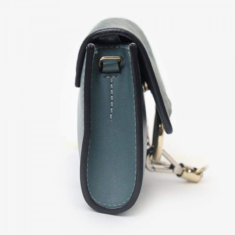 Pre Owned Chloe Green Suede/Leather Small Faye Bag