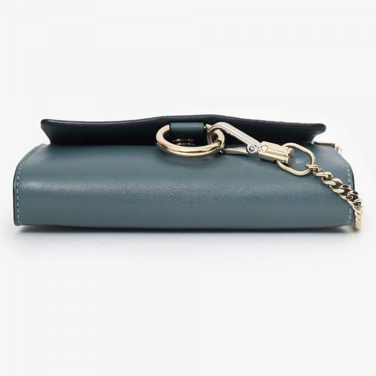 Pre Owned Chloe Green Suede/Leather Small Faye Bag