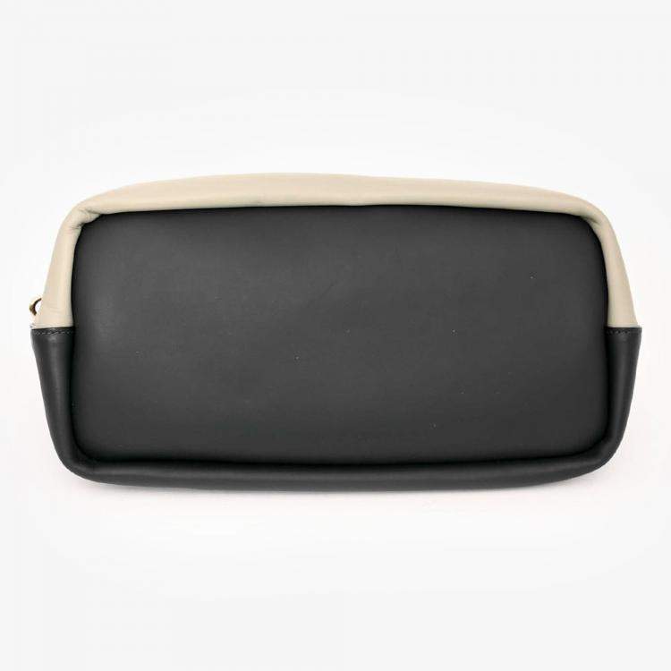 Pre Owned Chloe 2014 Black/Light Grey Leather Baylee Tote with Strap