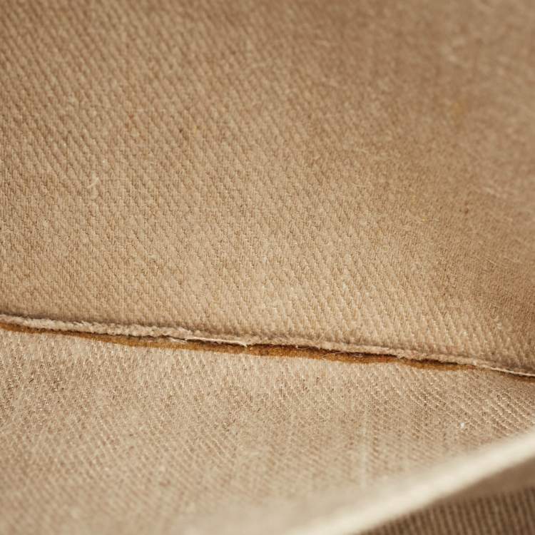 Pre Owned Chloé Woody Medium Blue Denim and Leather Tote