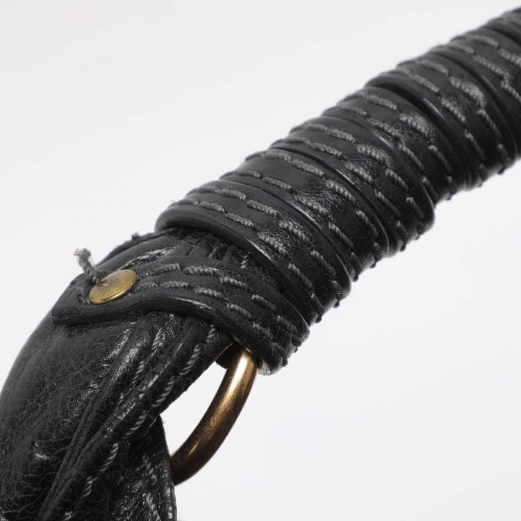 Pre Owned Chloe Bay Large Black Leather Hobo