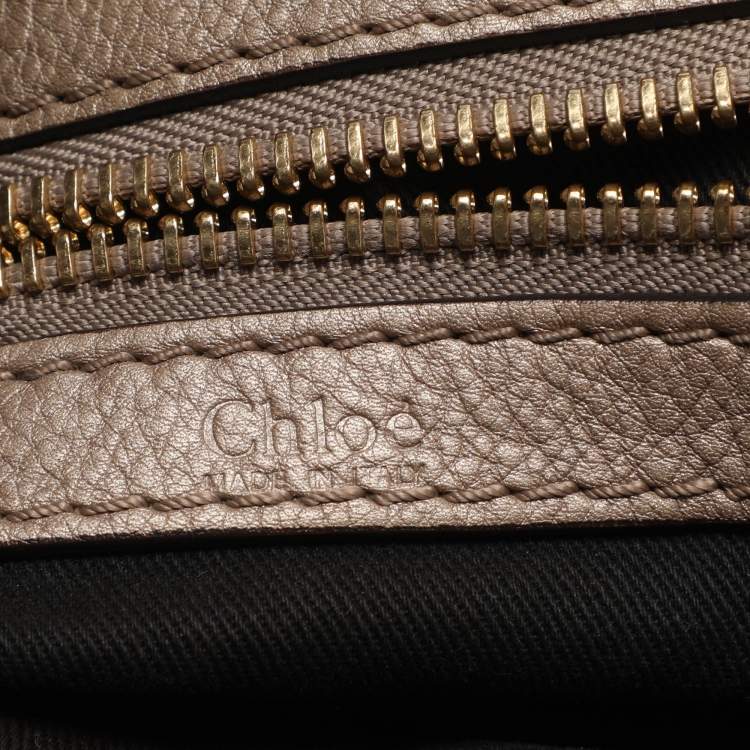 Pre Owned Chloe Bay Large Black Leather Hobo