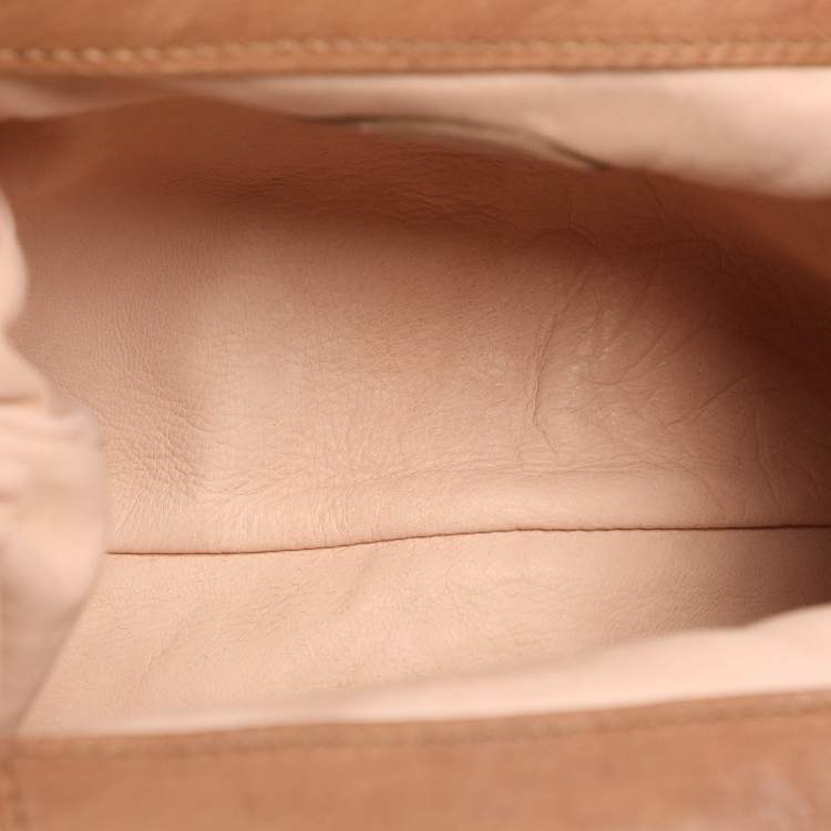 Pre Owned Chloe Beige Leather Frame Shoulder Bag