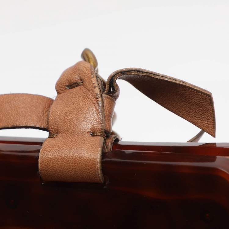 Pre Owned Chloe Beige Leather Frame Shoulder Bag