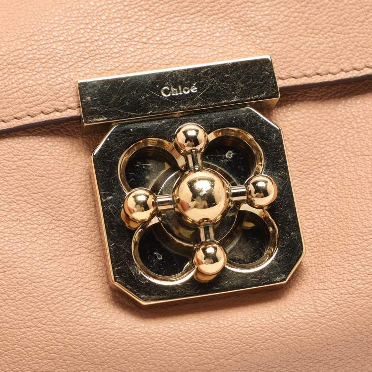 Pre Owned Chloé Elsie Medium Pink Leather Shoulder Bags