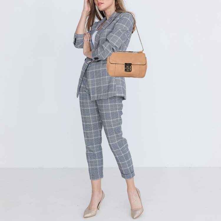 Pre Owned Chloé Elsie Medium Pink Leather Shoulder Bags