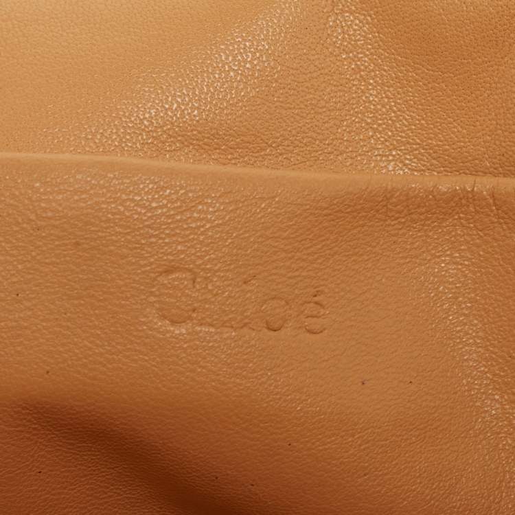 Pre Owned Chloe Elsie Small Beige/Gold Python Shoulder Bag