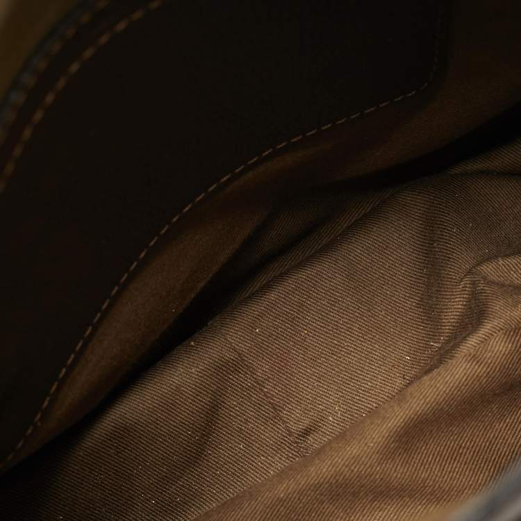 Pre Owned Chloe Marcie Medium Dark Brown Leather Crossbody Bag