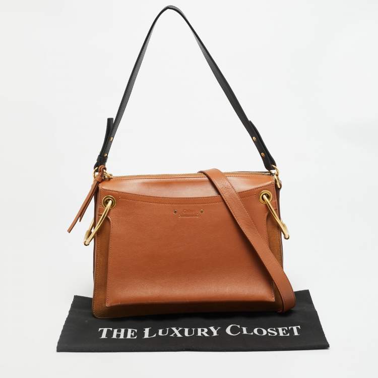 Pre Owned Chloe Roy Brown/Black Leather Shoulder Bag