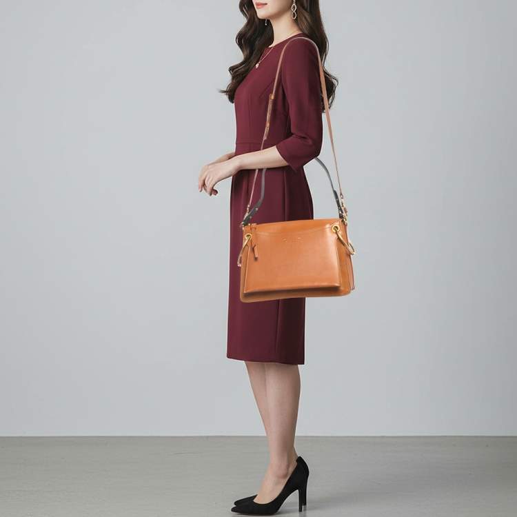 Pre Owned Chloe Roy Brown/Black Leather Shoulder Bag