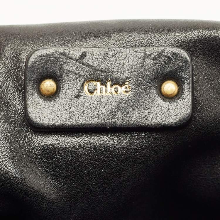 Pre Owned Chloe Joan Blue/Black Python Bucket Bag