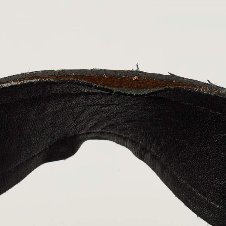 Pre Owned Chloe Joan Blue/Black Python Bucket Bag