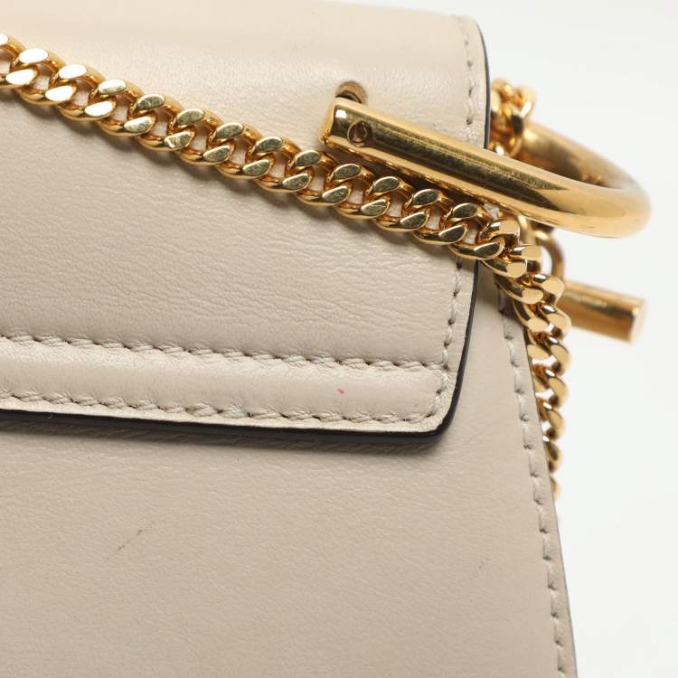 مملوكة مسبقًا Chloe Palm Embellished Drew Small Light Beige Leather Shoulder Bags