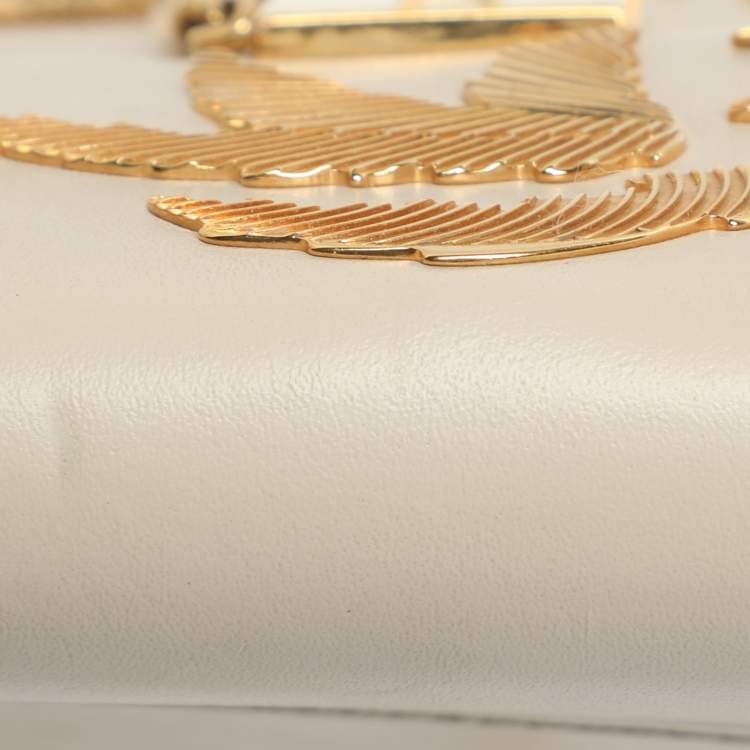 مملوكة مسبقًا Chloe Palm Embellished Drew Small Light Beige Leather Shoulder Bags