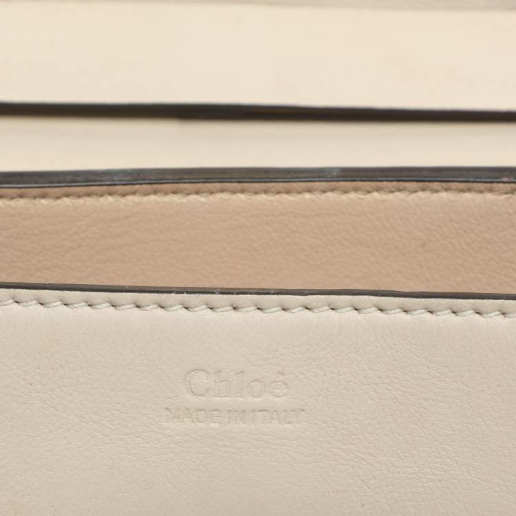 مملوكة مسبقًا Chloe Palm Embellished Drew Small Light Beige Leather Shoulder Bags
