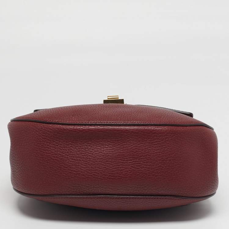 Pre Owned Chloe Drew Large Red Leather Shoulder Bag