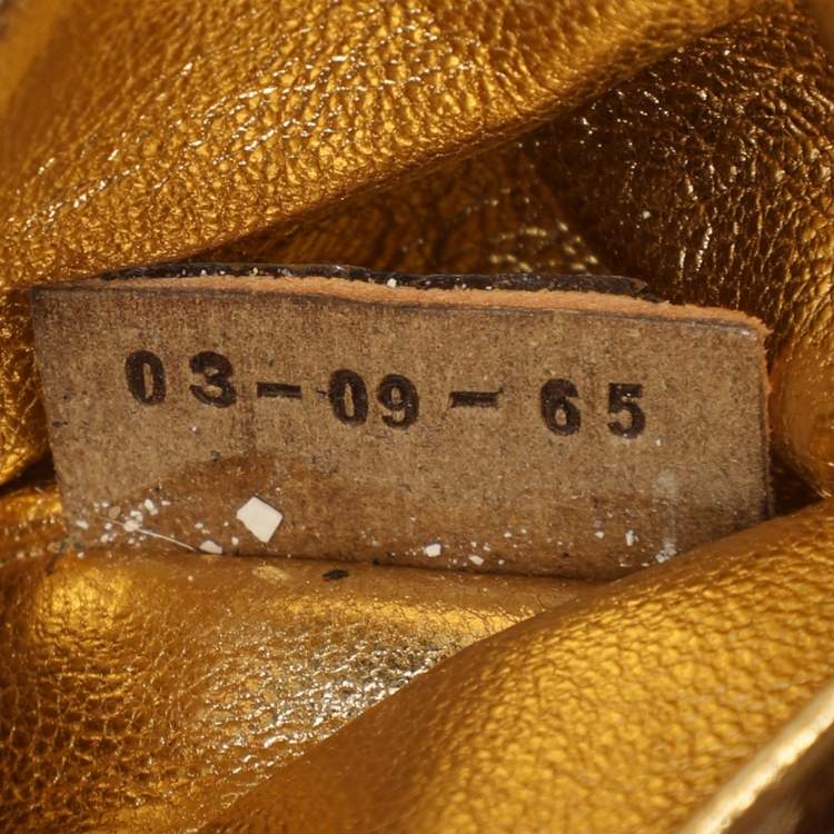 Pre Owned Chloe Brick Leather Crystal Bow Embellished Chain Bag