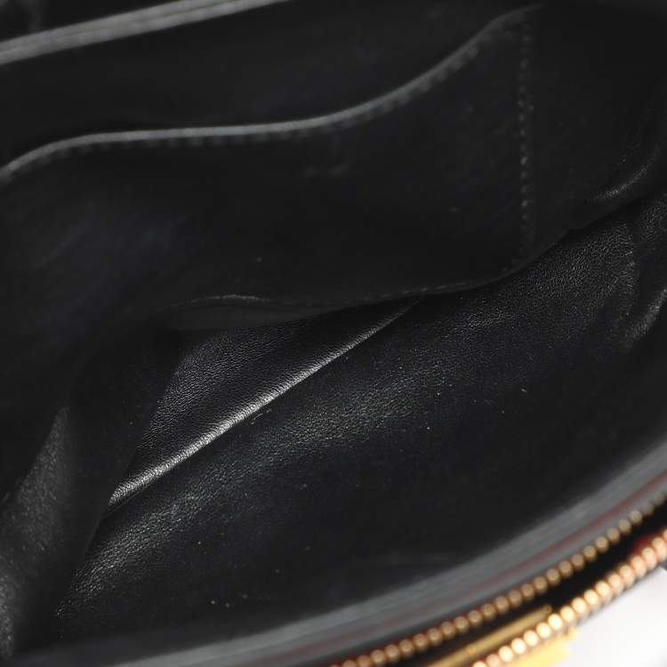 Pre Owned Chloe Amelia Burgundy/Beige Gazelle and Leather Shoulder Bag