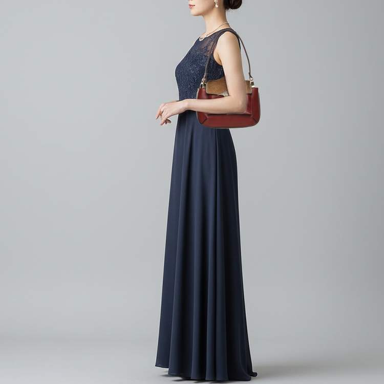 Pre Owned Chloe Amelia Burgundy/Beige Gazelle and Leather Shoulder Bag