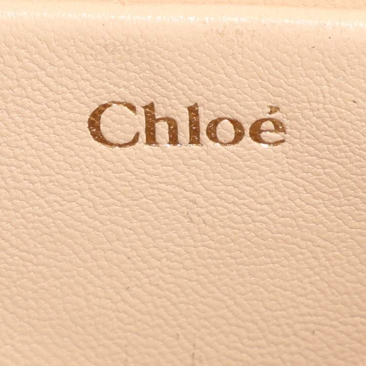 Pre Owned Chloe Sally Small Metallic Python Embossed Leather Shoulder Bag