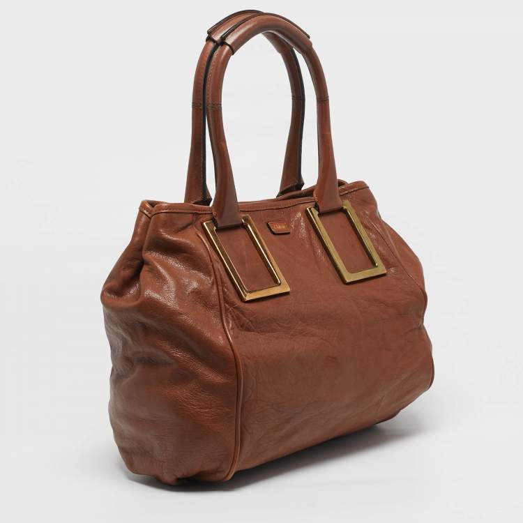 Pre Owned Chloe Ethel Brown Leather Tote