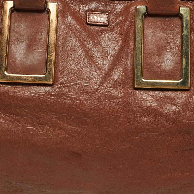 Pre Owned Chloe Ethel Brown Leather Tote