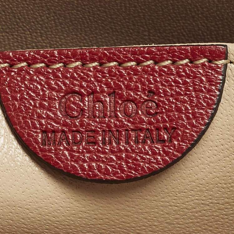 Pre Owned Chloe Elsie Large Red Leather Shoulder Bag