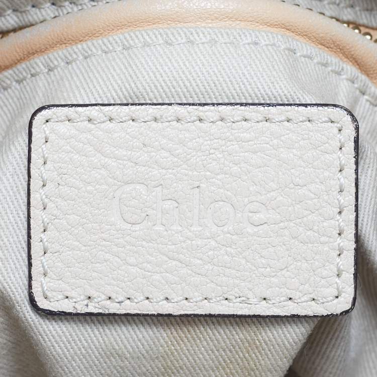 Pre Owned Chloe Paraty Large Perforated Leather Shoulder Bag