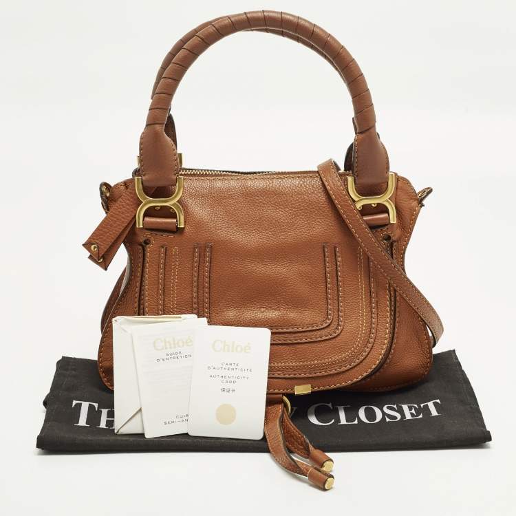 Pre Owned Chloe Marcie Small Brown Leather Satchel