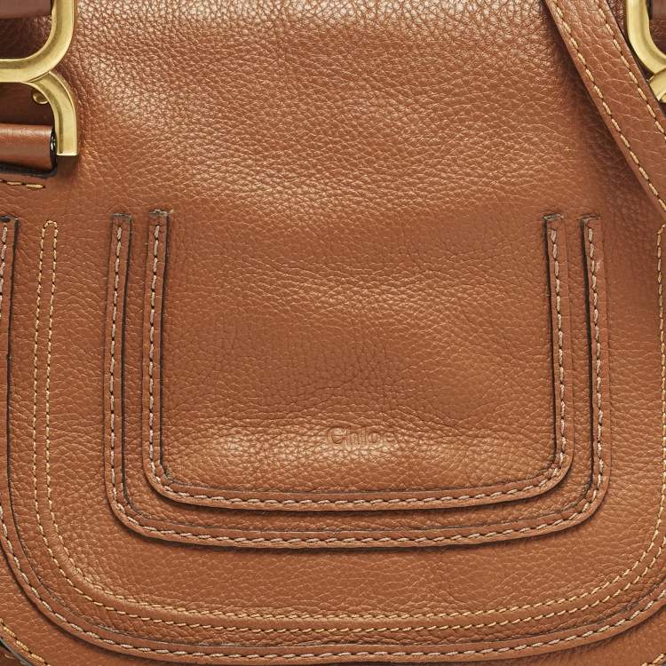 Pre Owned Chloe Marcie Small Brown Leather Satchel