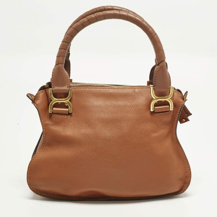 Pre Owned Chloe Marcie Small Brown Leather Satchel