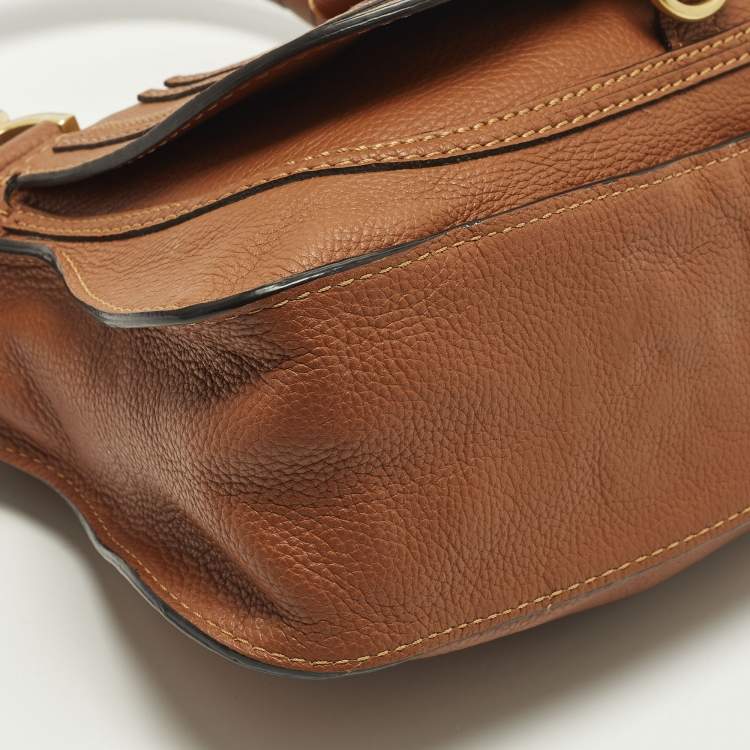 Pre Owned Chloe Marcie Small Brown Leather Satchel