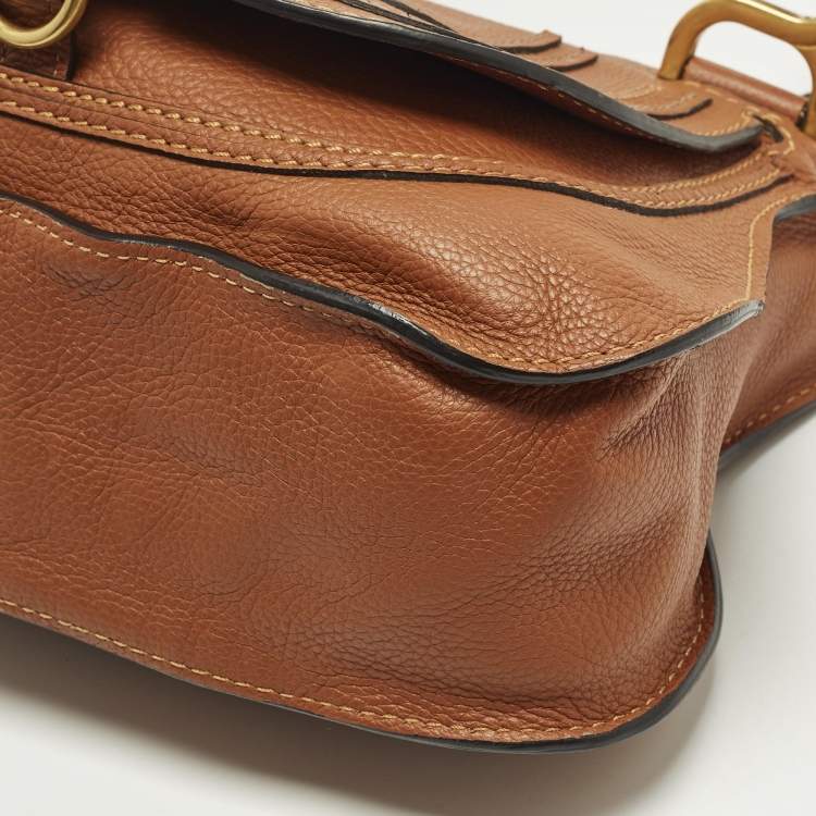 Pre Owned Chloe Marcie Small Brown Leather Satchel