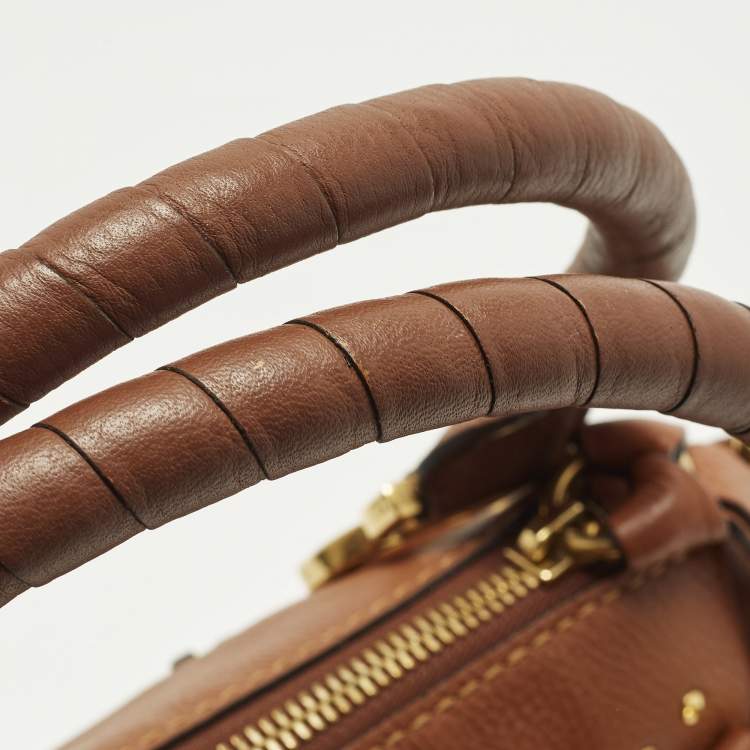 Pre Owned Chloe Marcie Small Brown Leather Satchel