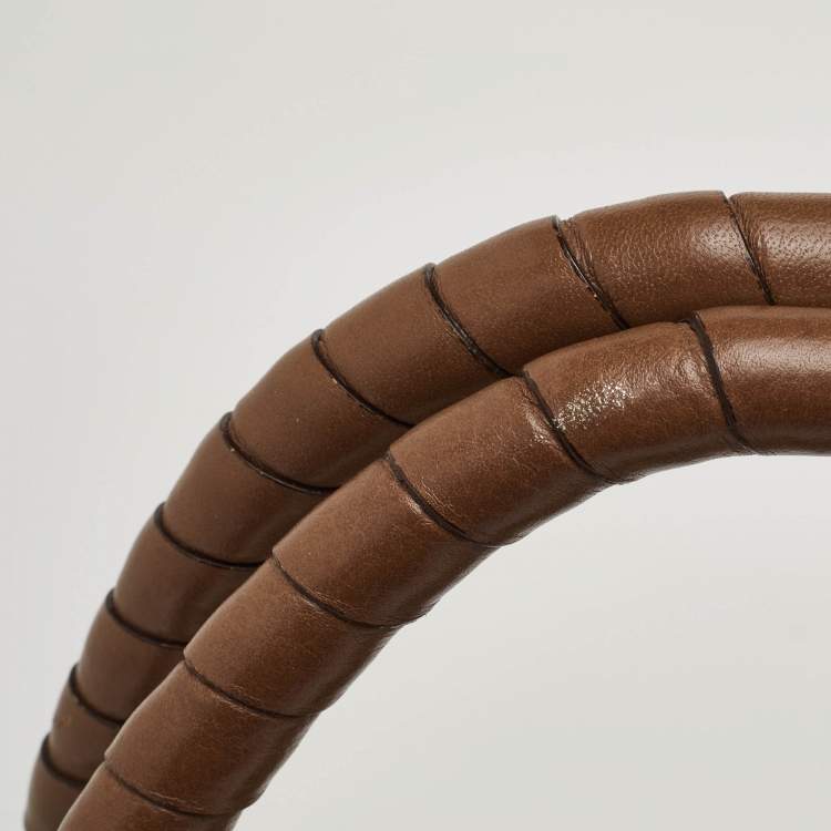 Pre Owned Chloe Marcie Medium Brown Leather Satchel