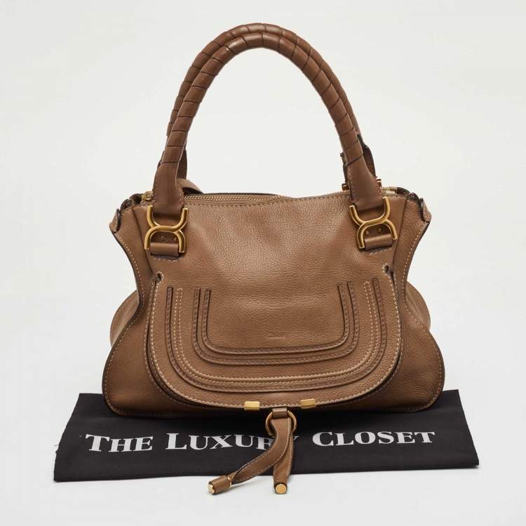 Pre Owned Chloe Marcie Medium Brown Leather Satchel