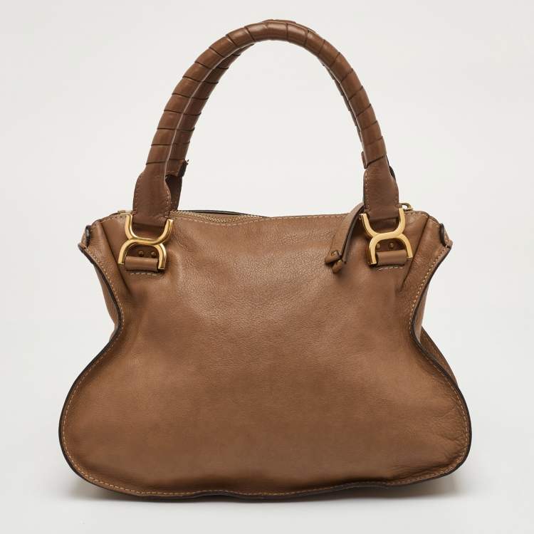 Pre Owned Chloe Marcie Medium Brown Leather Satchel
